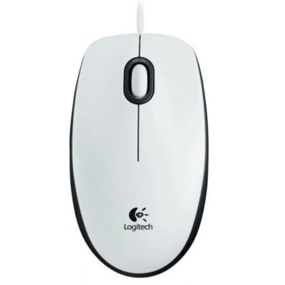 Logitech B100 Ratón Blanco