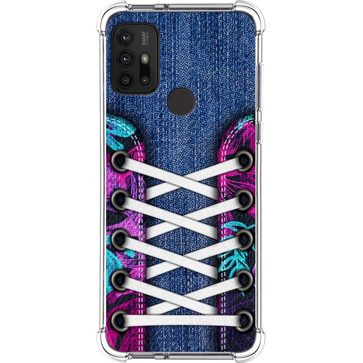 Tumundosmartphone Funda Silicona Antigolpes para Motorola Moto G10 / G20 / G30 diseño Zapatillas 06 Dibujos