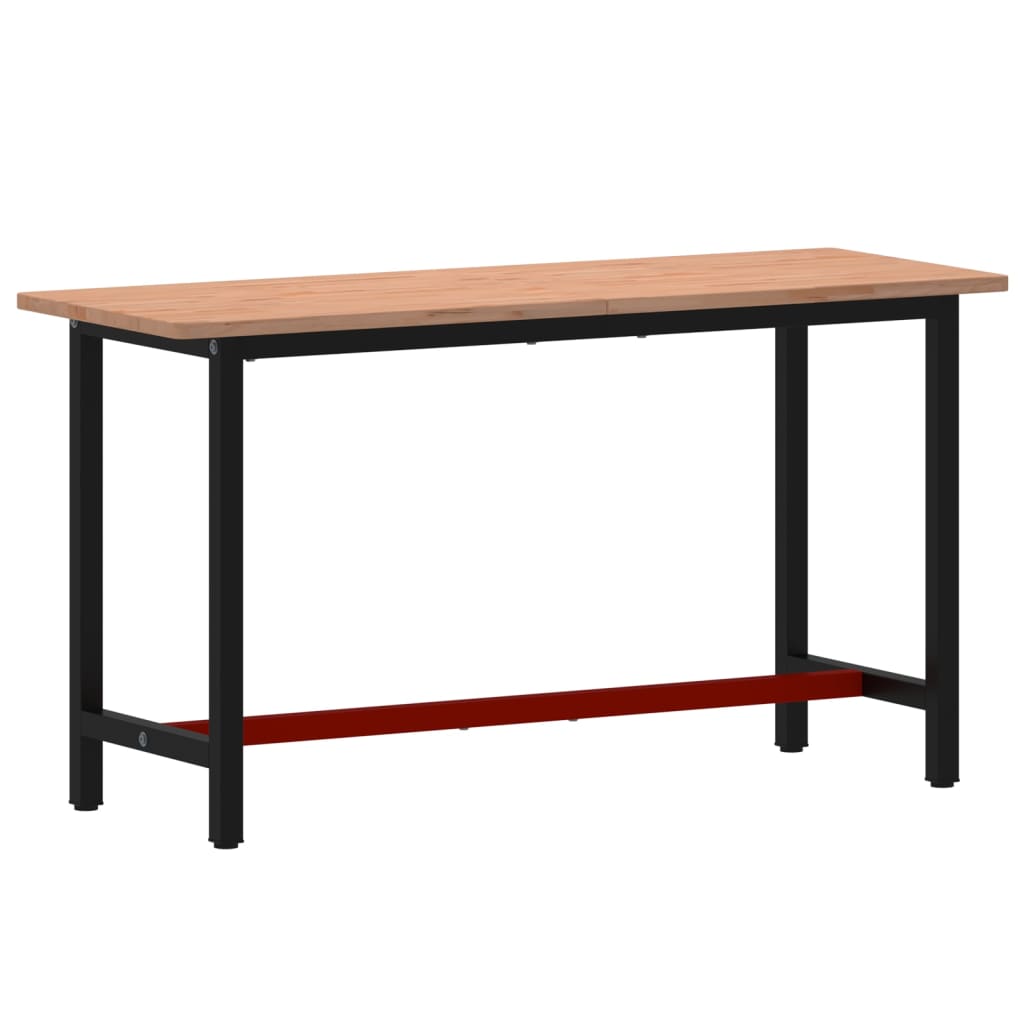 vidaXL Banco de Trabajo Mesa de Herramientas Madera Maciza de Haya y Metal Dimensiones 80 x 55 x 81.5 cm,  115 x 55 x 81.5 cm,  150 x 55 x 81.5 cm y mas