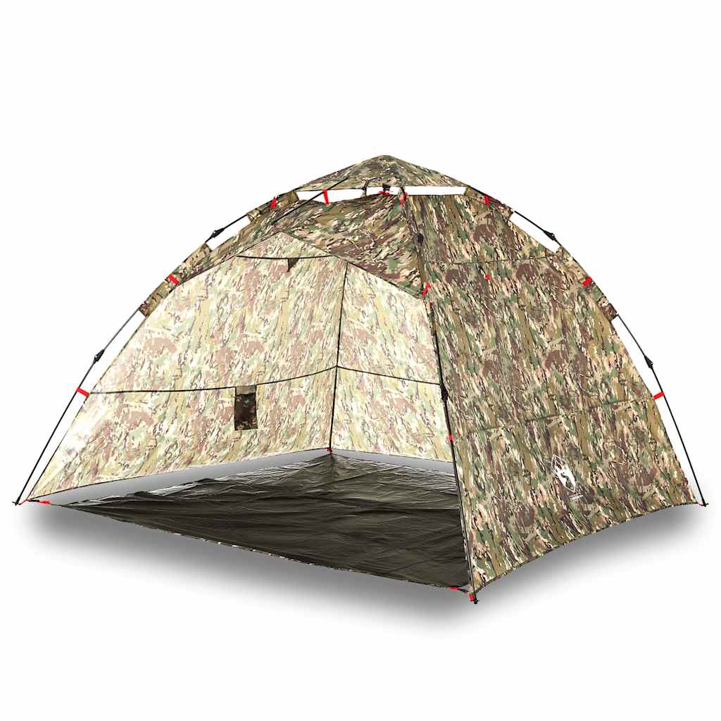 vidaXL Tienda de pesca 4 personas apertura rápida tienda de campaña Color Camuflaje,  Marrón,  Verde oliva y mas