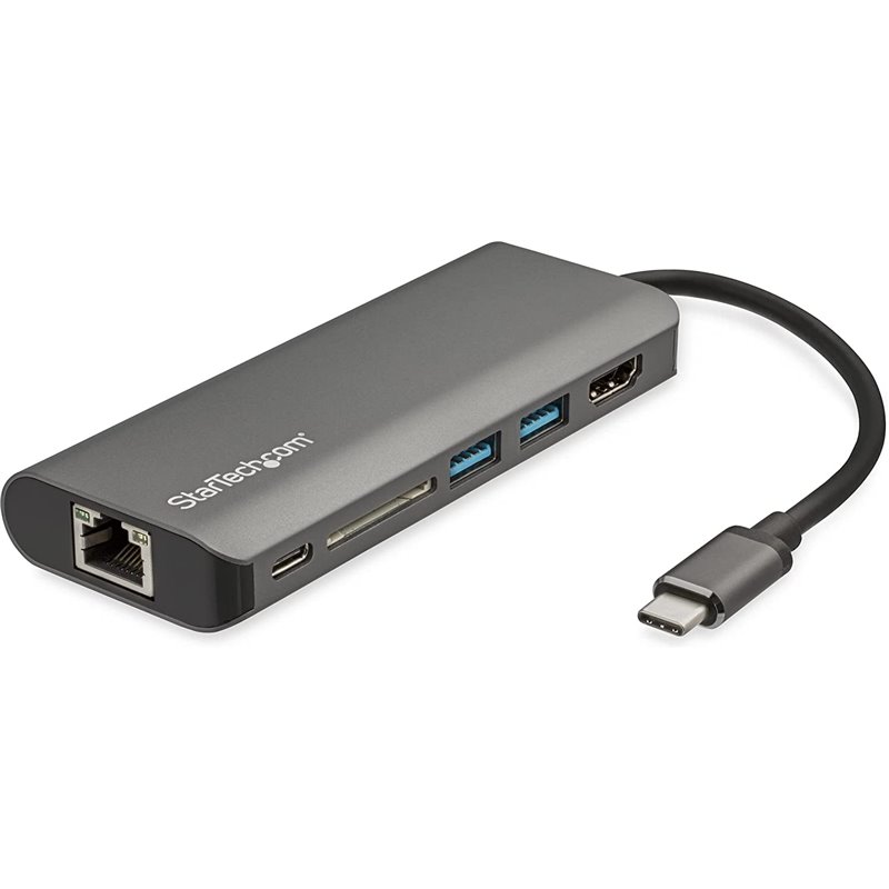 PUERTO REPLICADOR USB-C Startech HDMI + RJ45 + 2XUSB 3.0 + USB-C + SD