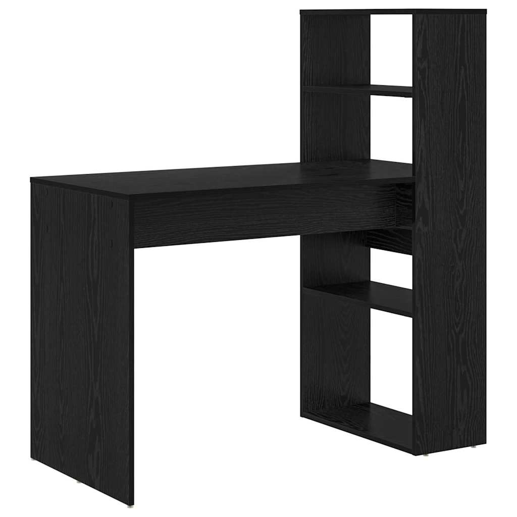 vidaXL Escritorio Roble Negro 113 x 54 x 120 cm Madera de ingeniería