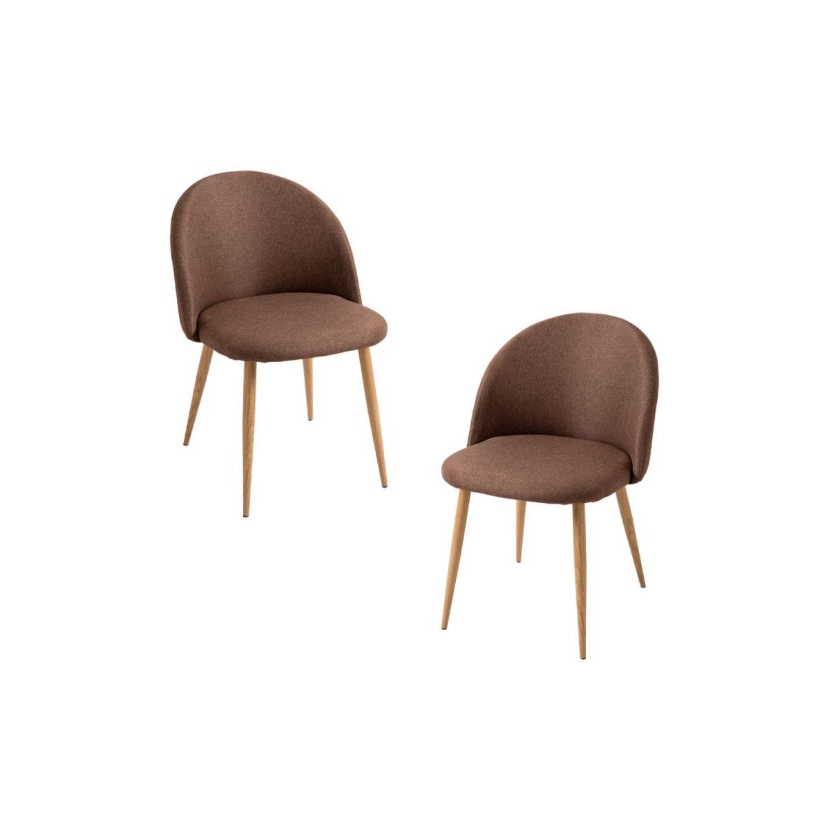 Regalos Miguel - Packs Sillas Comedor - Pack 2 Sillas Vint Tela - Marrón