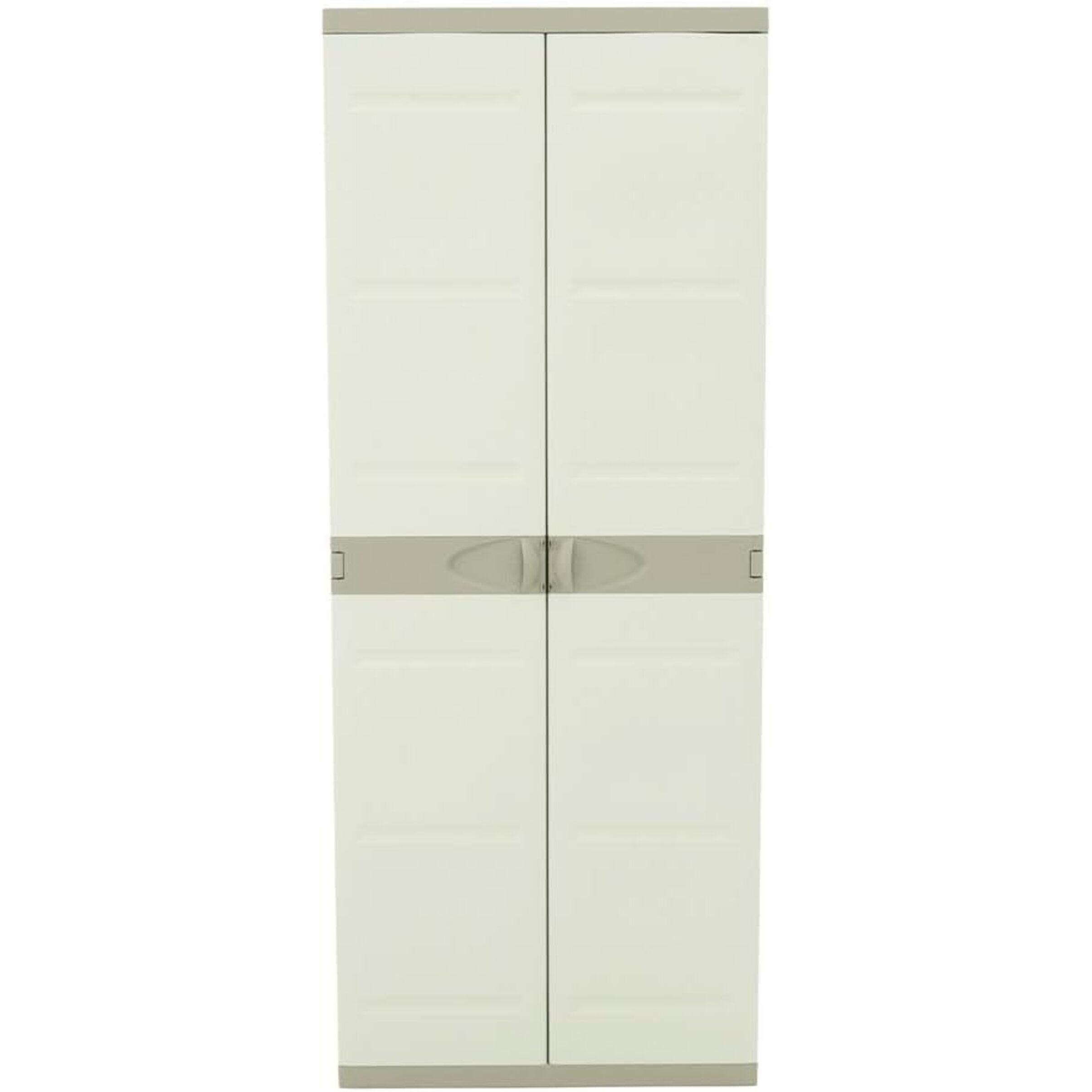Armario Escobero 70 cm Titanium – Mueble Auxiliar Alto 176x70x44 cm – Multiusos para Limpieza Recamania Plastiken