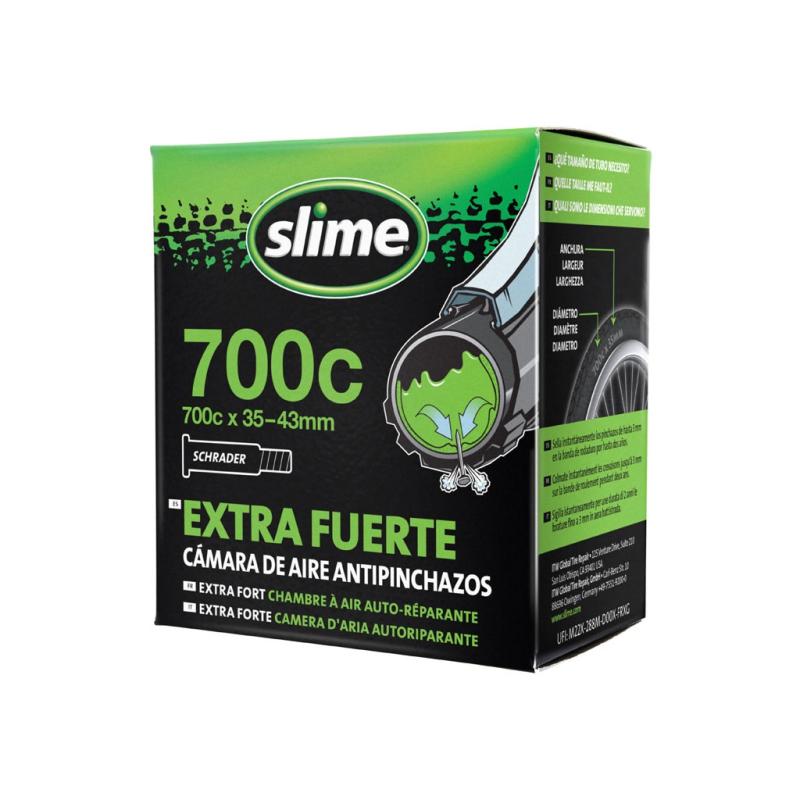 SLIME | Cámara De 700x35-43 Antipinchazos Válvula Schader - SLIME CAMARA ANTIPINCHAZOS 700 GRAVEL 700 X 35-43 SCHRADER