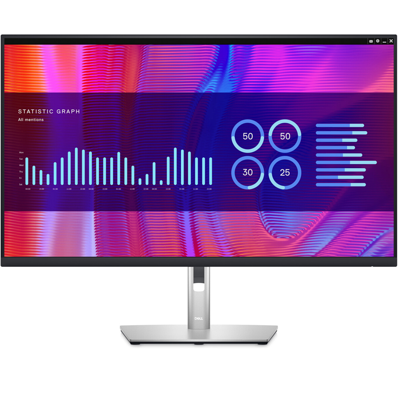 Dell P Series P3223DE 31.5" Quad HD LCD Monitor, 2560 x 1440 Resolution, IPS, Black and Silver, Adjustable Height, Energy Efficient, 2 DisplayPorts, 1 HDMI, Perfect for Home Use