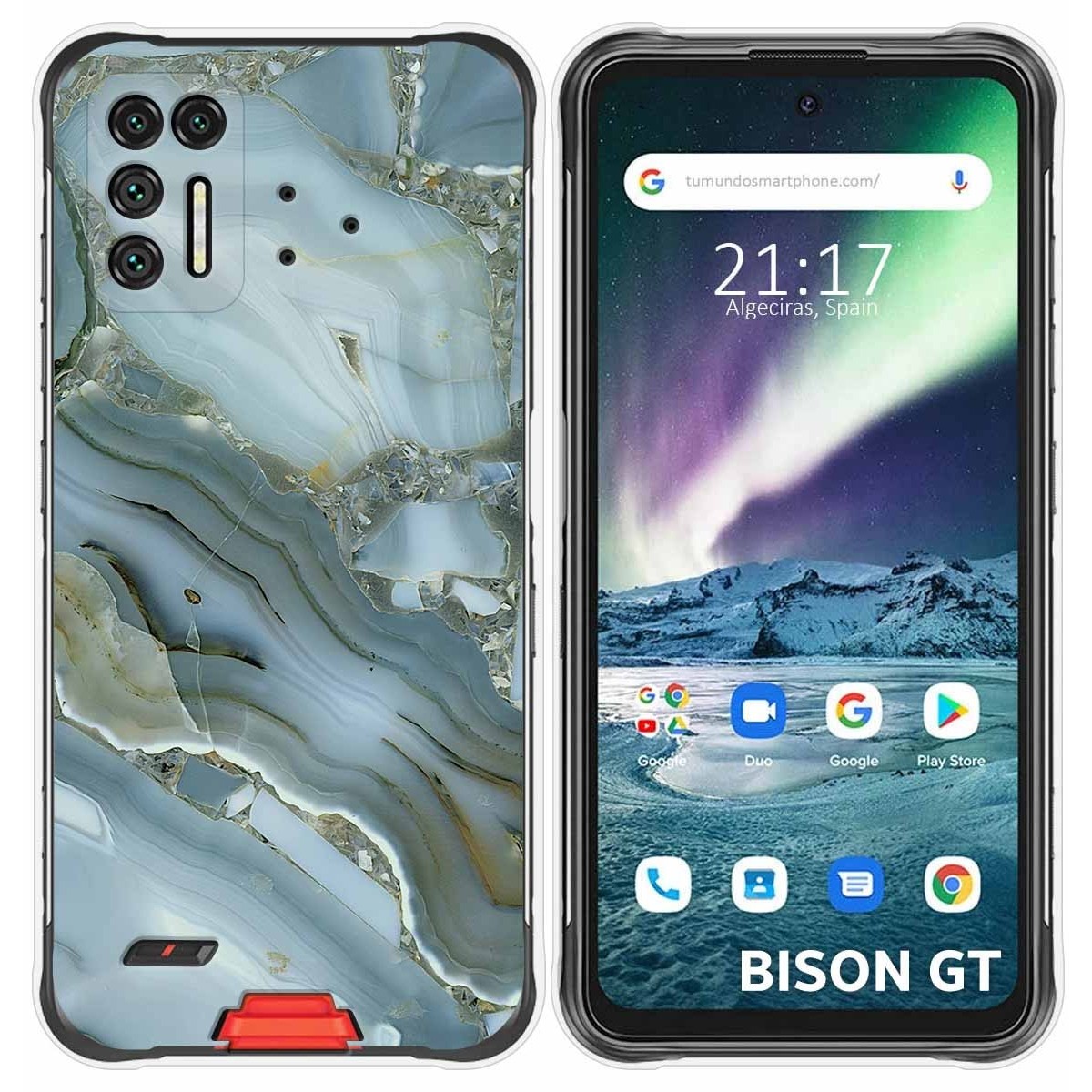 Funda Silicona para Umidigi Bison GT diseño Mármol 09 Dibujos