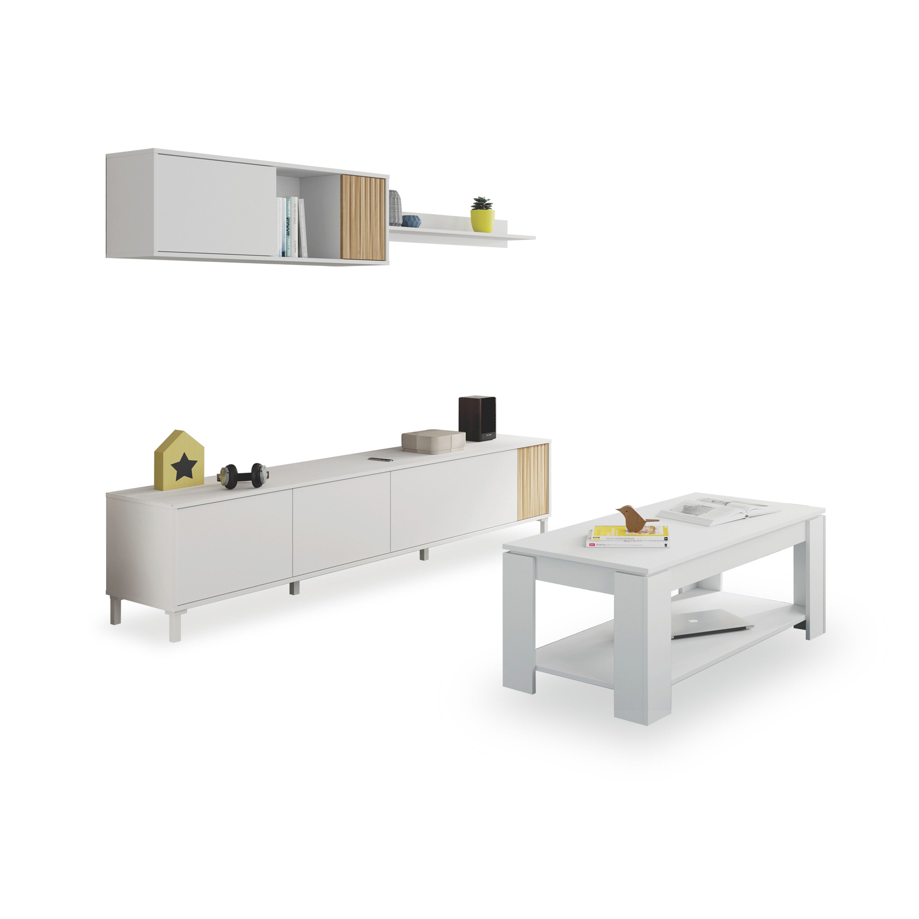 duehome - Pack salón con mesa de centro Nitza Plus V1