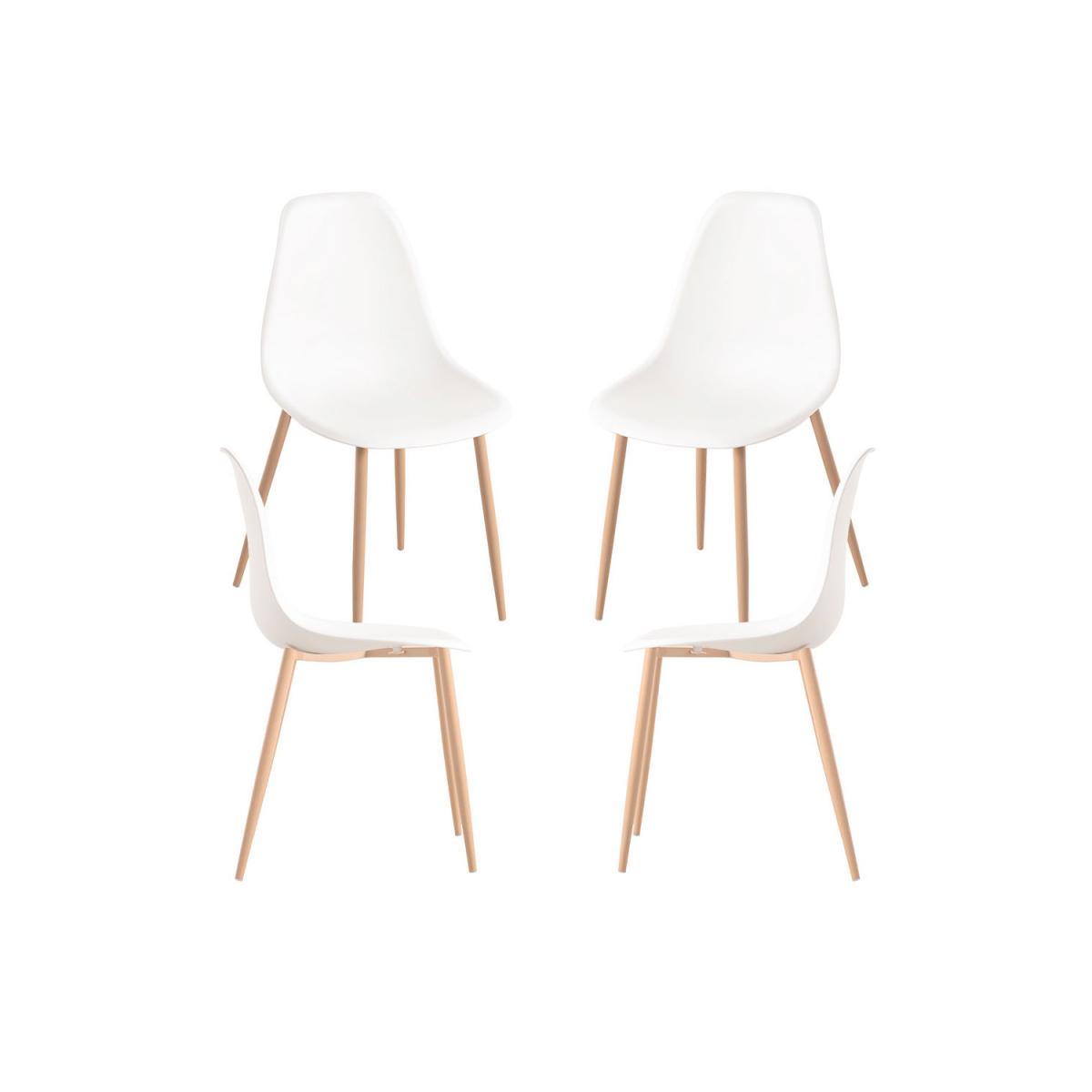 Regalos Miguel - Packs Sillas Comedor - Pack 4 Sillas Mykle - Blanco