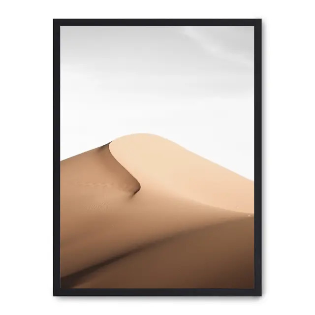 Cuadro mountain desert iii 30x40cm, Póster impreso en papel de primera calidad de 180gr, montado sobre marco de madera MDF acabado en negro., Naturaleza - Desierto
