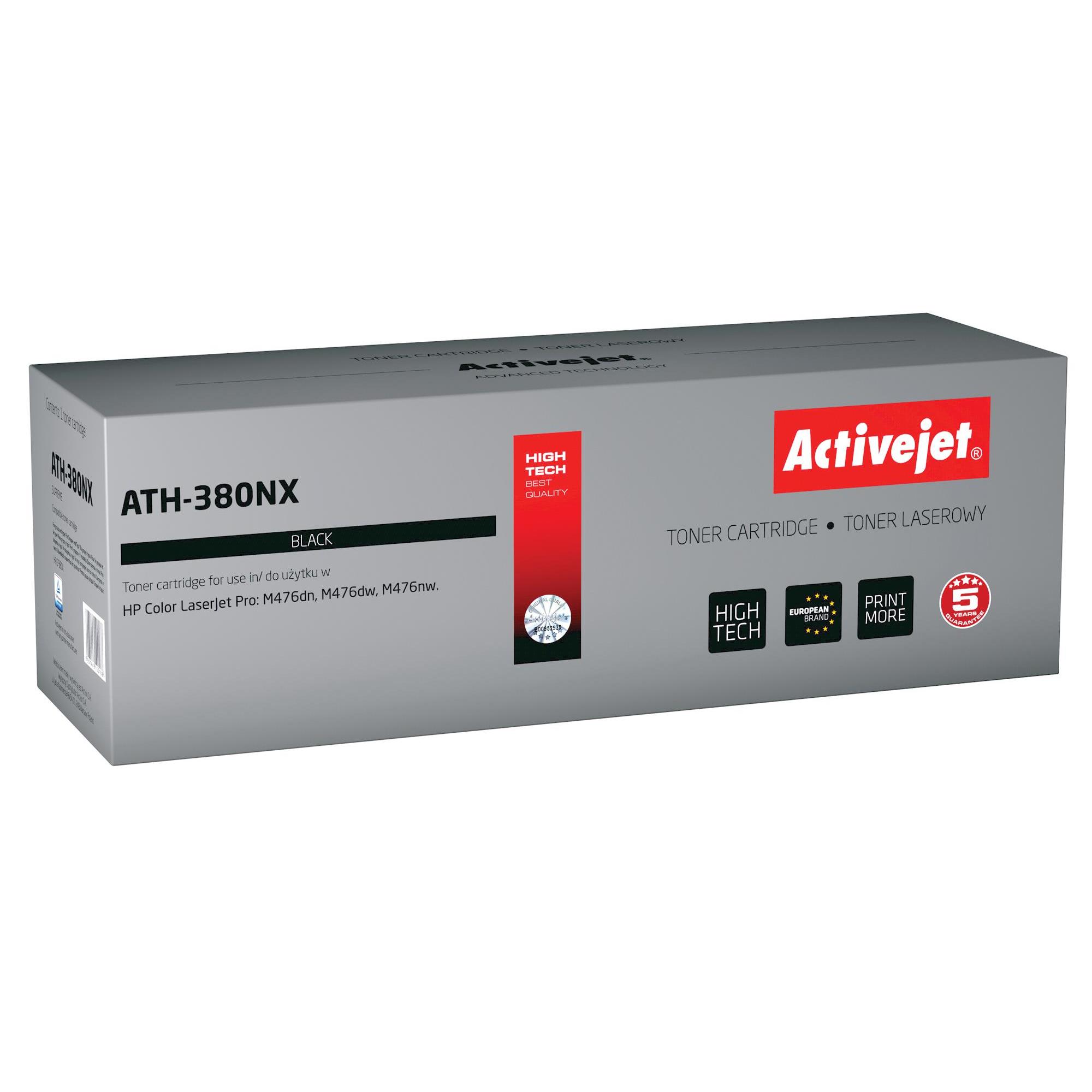Activejet Tóner ATH-380NX / CF380 para Impresoras HP Color Laserjet Pro