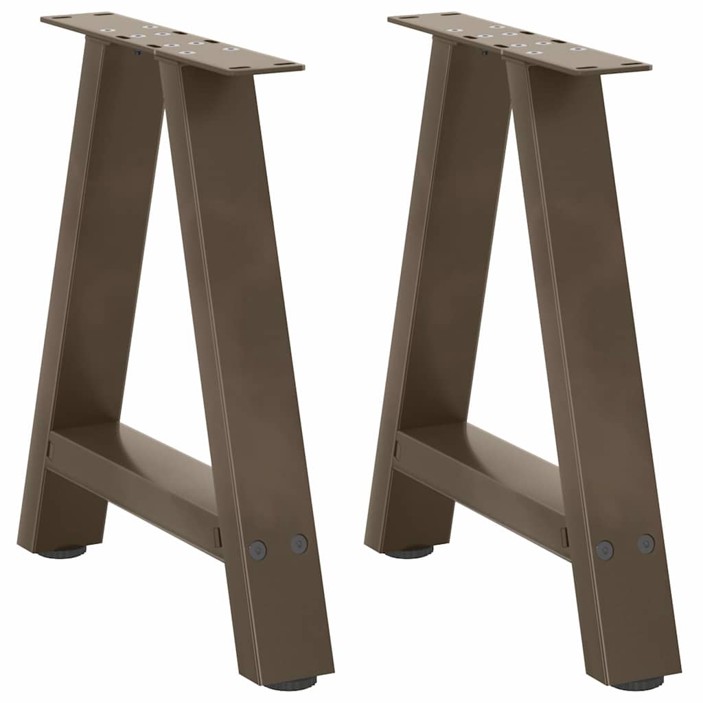 vidaXL Patas para mesa de centro en forma de A (2 unidades) 50 x (42-43) cm, acero