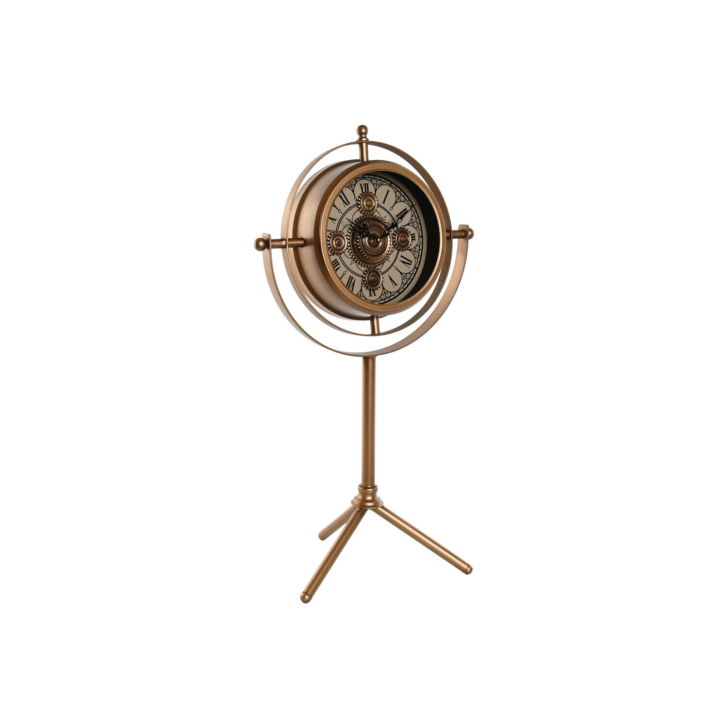 Reloj sobremesa metal cristal 36x24x66,5 dorado , El mejor complemento para tu hogar.
