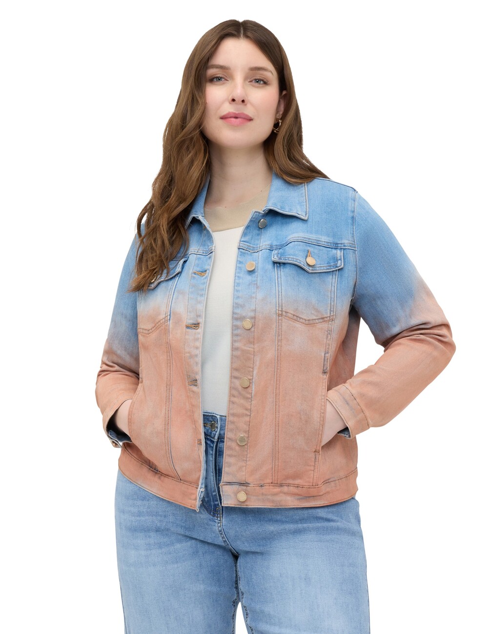 Fiorella Rubino - Chaqueta en denim degradado