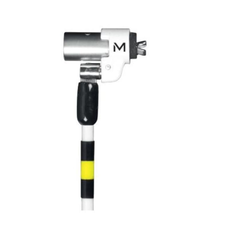 Cable de seguridad, cabezal pivotante delgado, con cerradura de llave compatible con llave maestra, en acero, para ranura Wedge