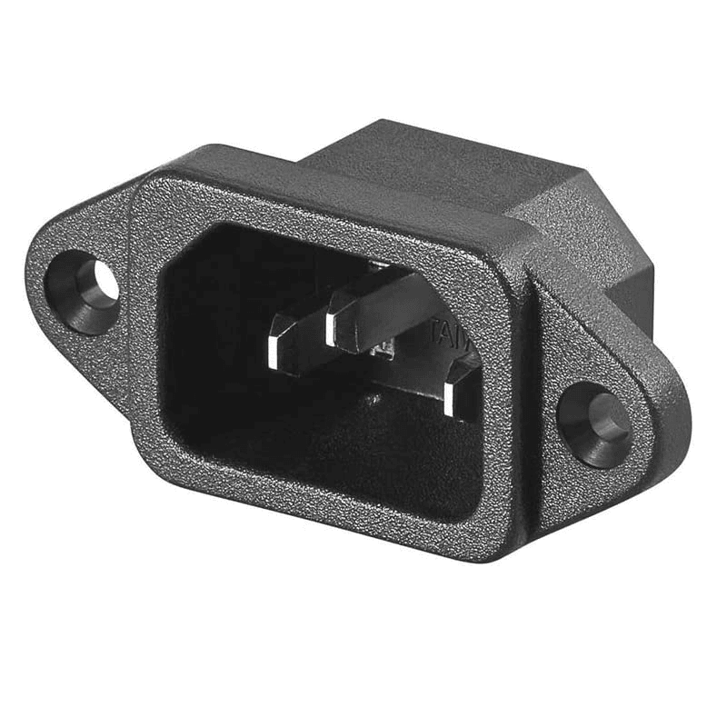 CABLEPELADO - Conector de Alimentación | Enchufe Conexión Segura, Duradera y Rápida | Adaptador Instalación para Equipos Electrónicos y Electrodomésticos | (C14 IEC 320 Macho)