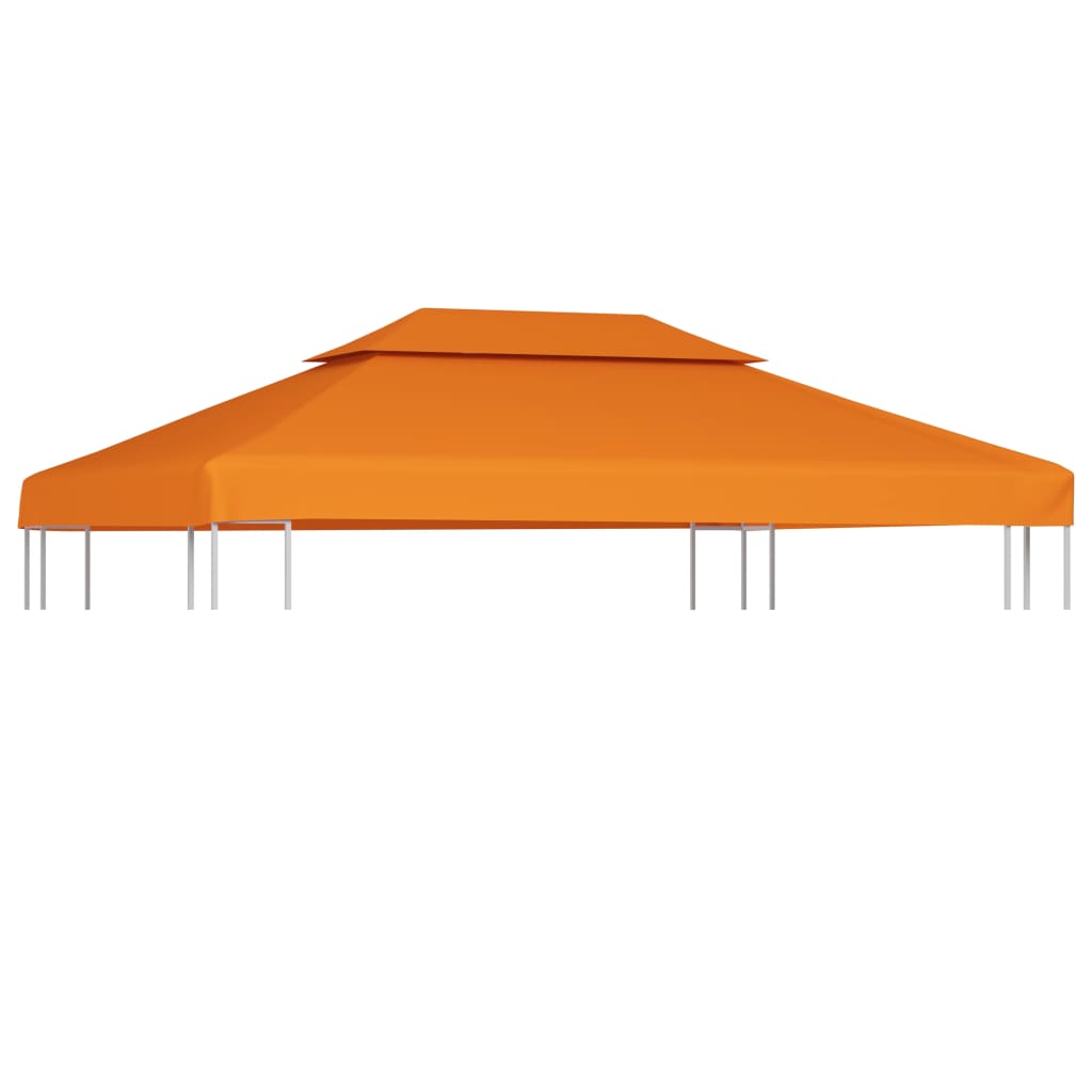 vidaXL Cubierta de Repuesto de Cenador Toldo de Carpa Techo Refugio Jardín Patio 310 g/m² 4x3 m negro