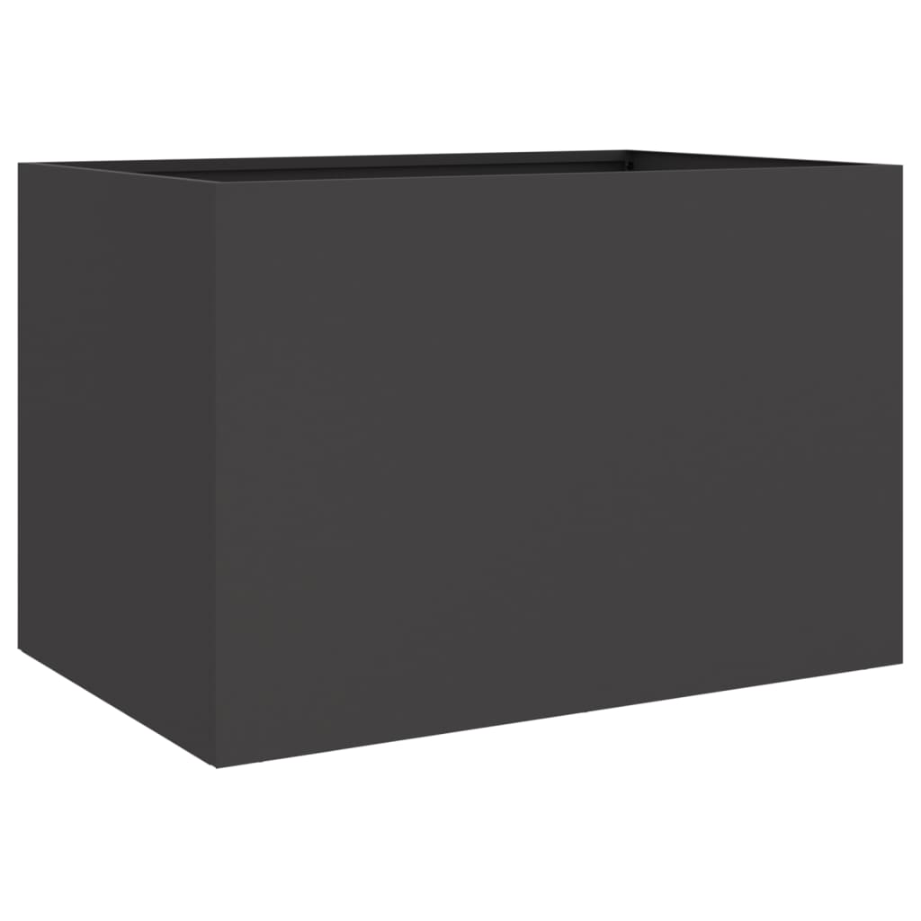 vidaXL Jardinera de acero galvanizado 62x47x46 cm Color rusty,  Negro,  Blanco y mas