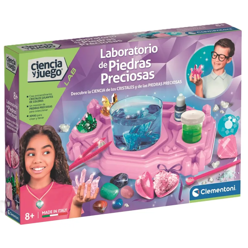 Juego de Ciencia Laboratorio de Piedras Preciosas Infantil - Clementoni