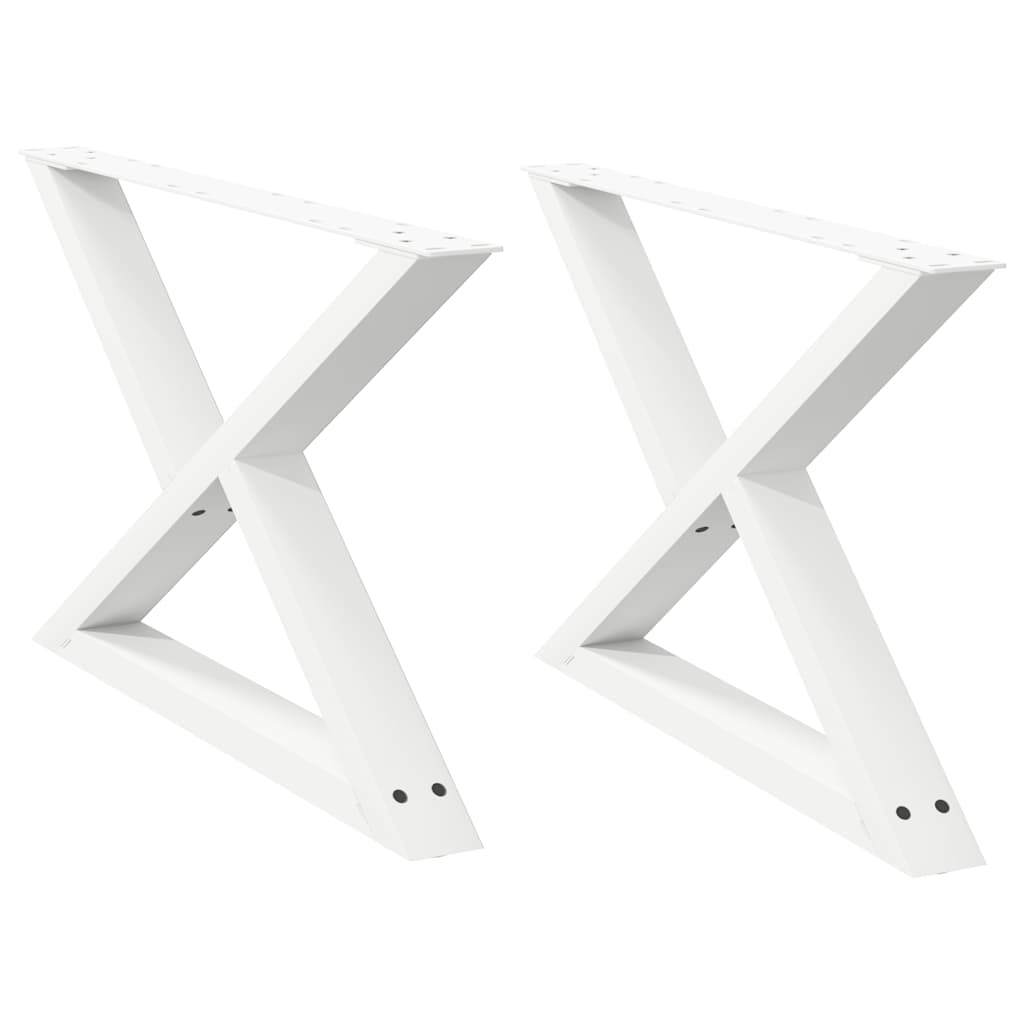 vidaXL Patas para mesa de centro (2 unidades) 70 x (42-43,3) cm, acero