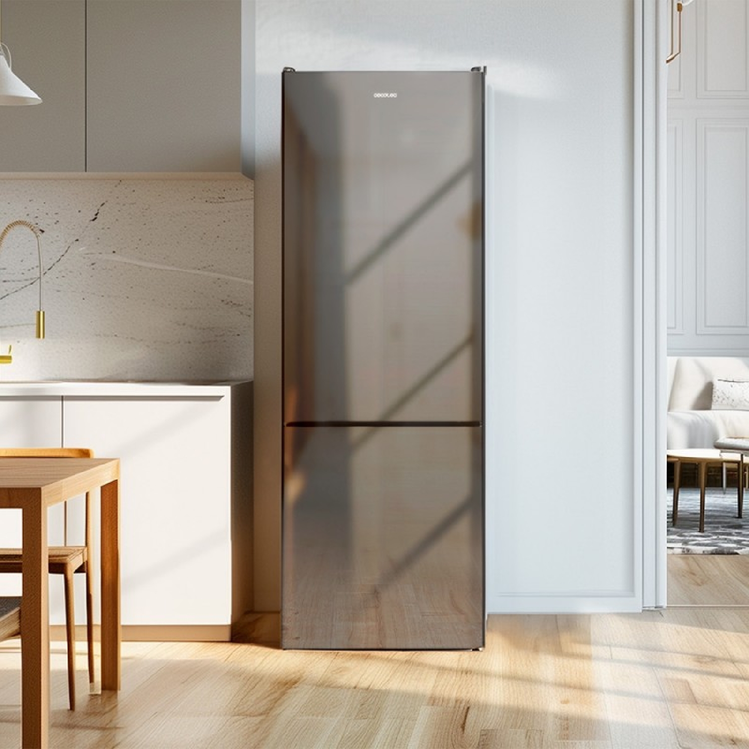 Cecotec Frigorífico combi Bolero CoolMarket Combi 250 Grey Glass E