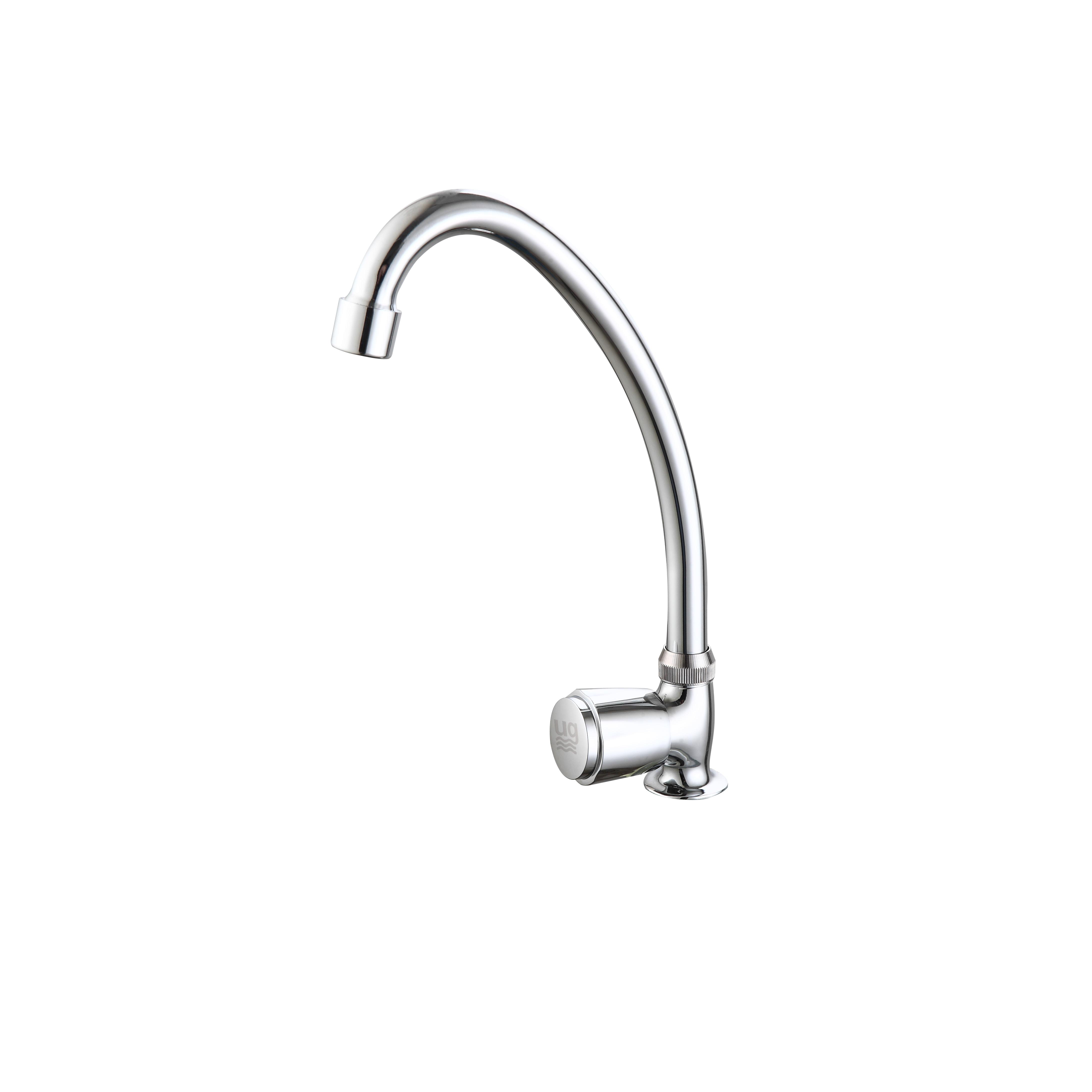 DP GRIFERÍA Grifo de Cocina un Agua Vertical con Caño Giratorio y Montura Cerámica