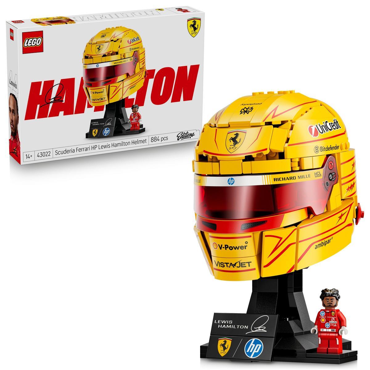 LEGO® 43022 Editions Scuderia Ferrari HP: Casco de Lewis Hamilton - Casco de F1