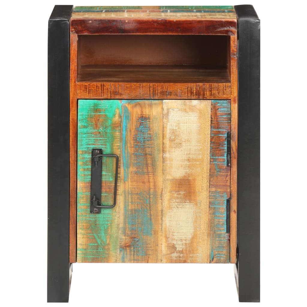 Vidaxl Mesita de Noche Estilo Industrial de Madera Maciza Mango/acacia/reciclada