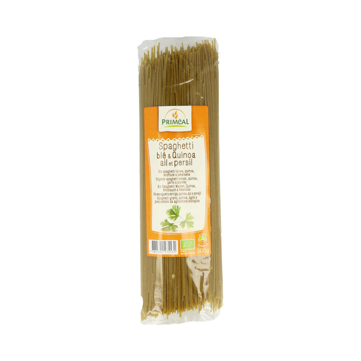 Spaguettis de Quinoa, Ajo y Perejil Bio Primeal