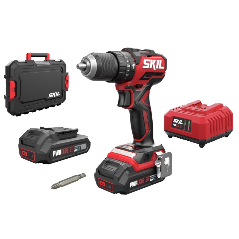 3075 HC Taladro percutor a batería 2x20V - 2,0Ah «Compact brushless»