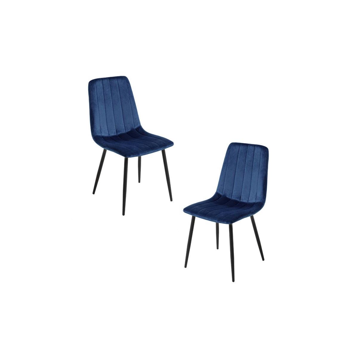 Regalos Miguel - Packs Sillas Comedor - Pack 2 Sillas Liny Terciopelo - Azul