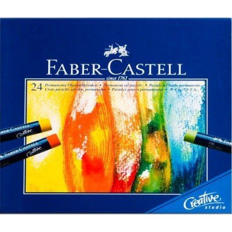 FABER TIZAS PASTEL GRASOS FABER CASTELL 24 COLORES SURTIDOS PASTELES GRASOS 170x163x21 Cms.