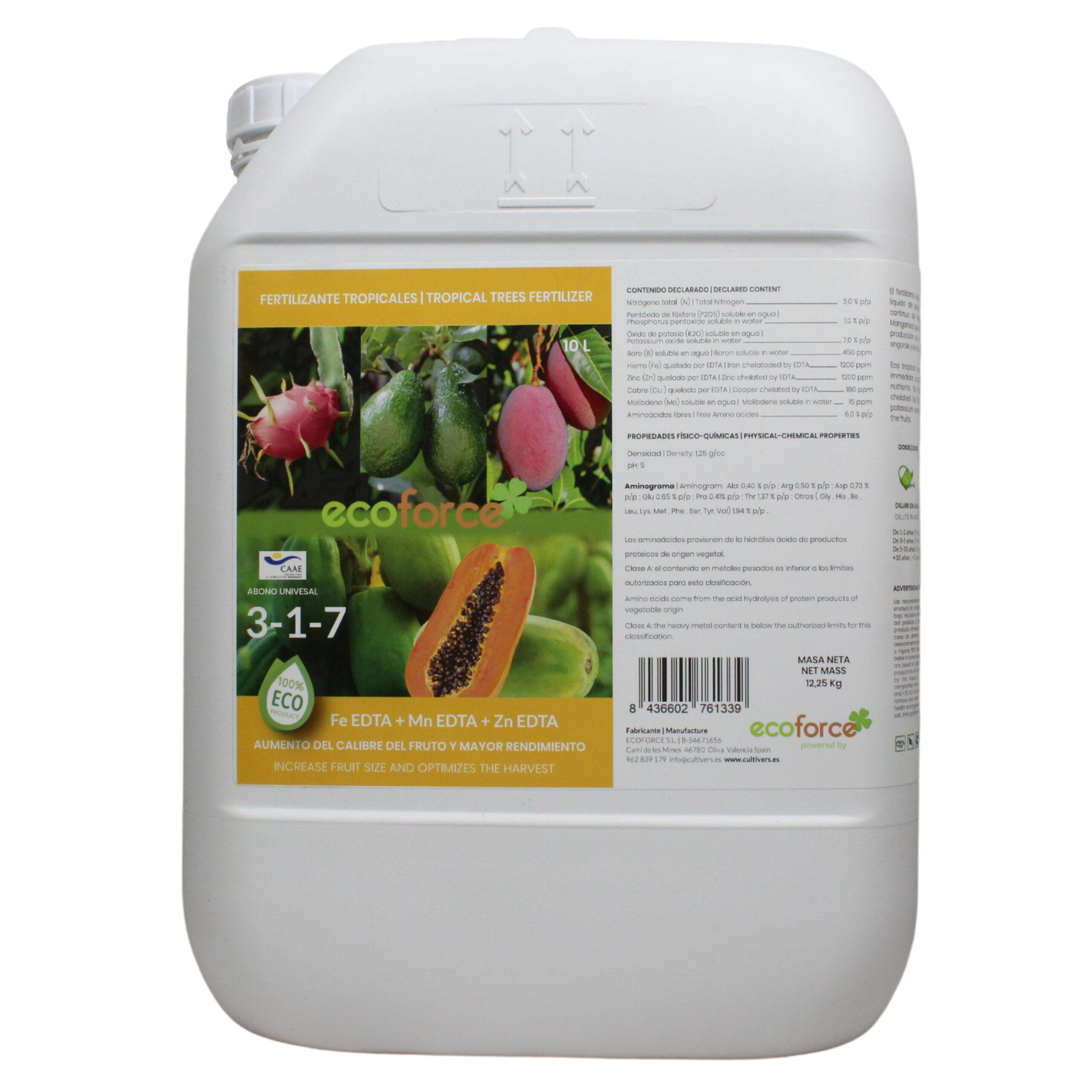 CULTIVERS Abono Tropicales Líquido Ecológico 10 L