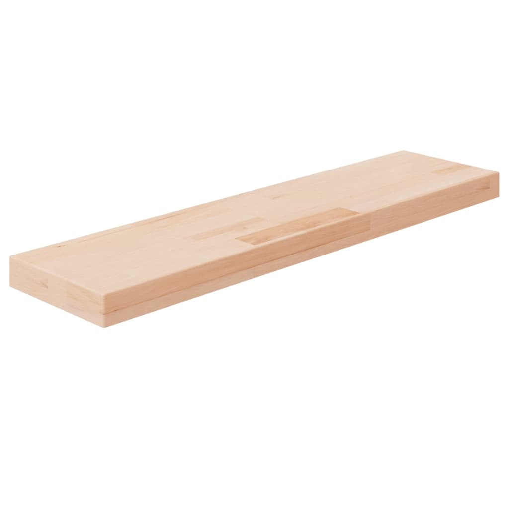 vidaXL Tabla de estantería madera maciza roble sin tratar 80x20x4 cm