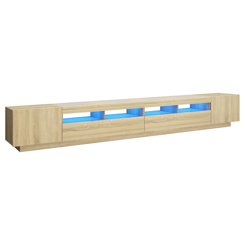 vidaXL Mueble para TV con luces LED 300x35x40 cm, Mueble de Salon, Mueble TV, Mueble TV salon, Mesa de TV, Mueble tele