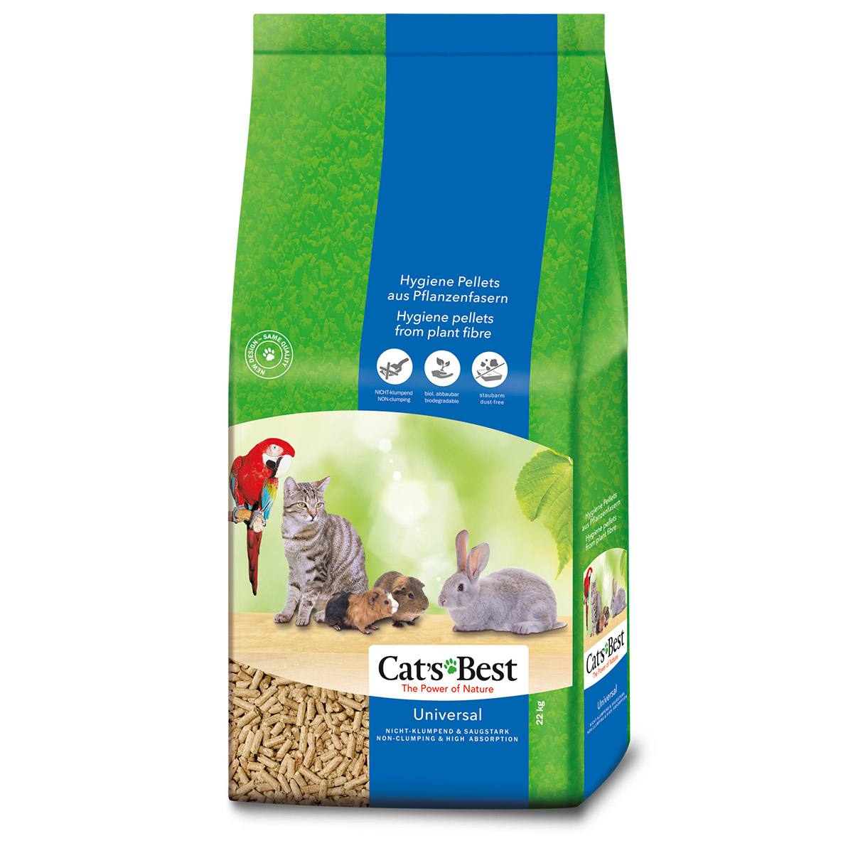 LECHO ECOLÓGICO MASCOTAS CAT'S BEST UNIVERSAL 40L (22KG)