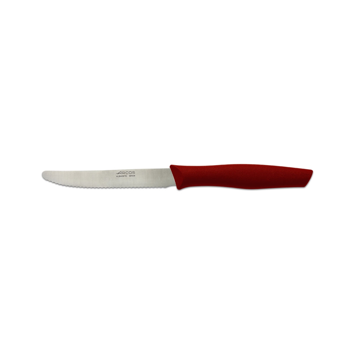Cuchillo de Mesa Arcos Nova 188822 de Acero Inoxidable Nitrum y Mango de Polipropileno Rojo 11cm