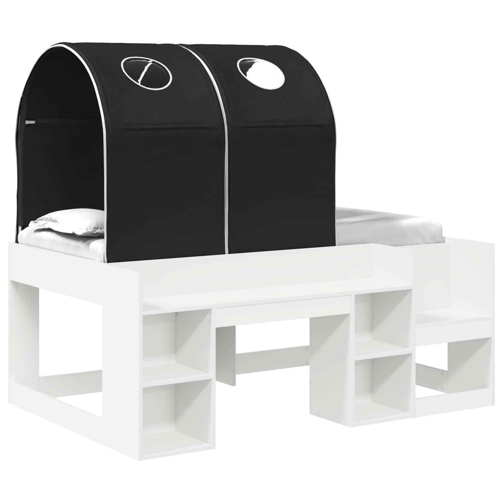 vidaXL Cama con Túnel 3 uds. Madera de ingeniería 80 x 160 cm Multicolor