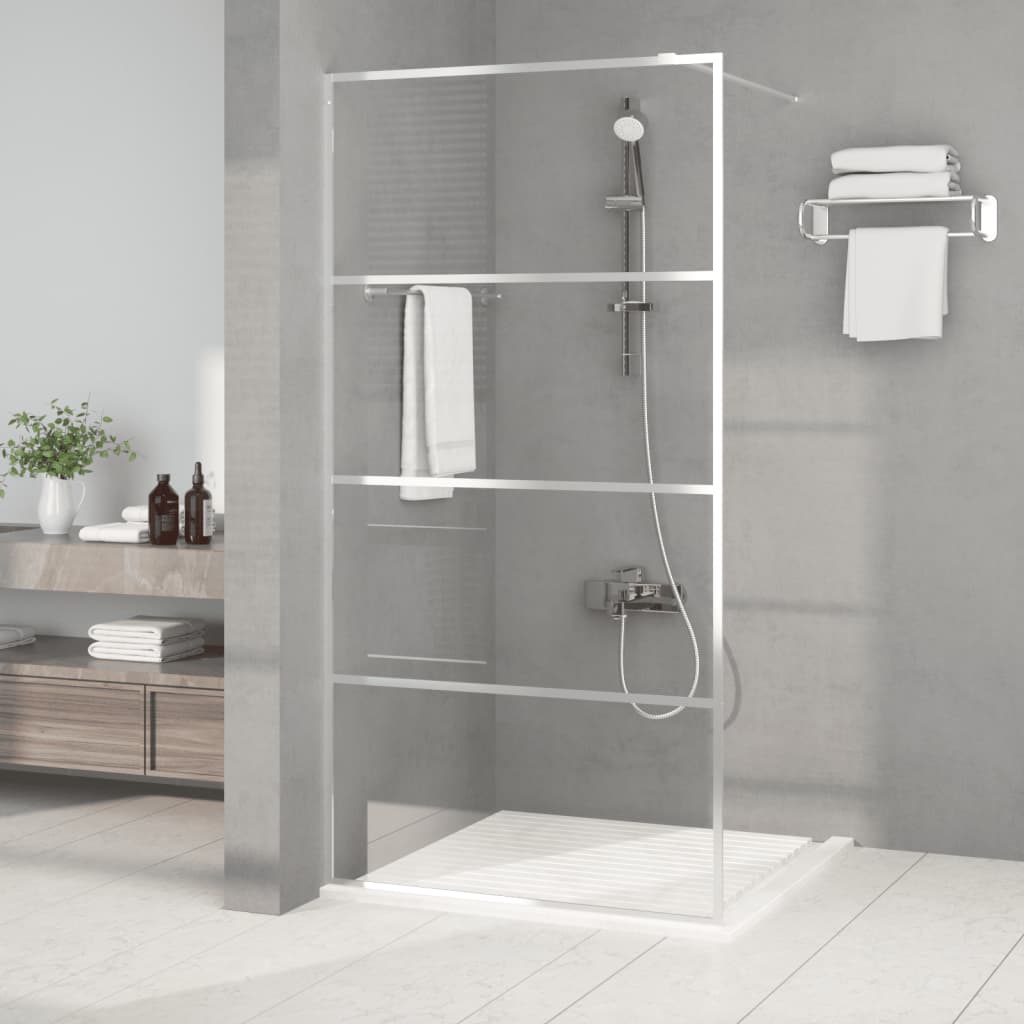 vidaXL Mampara de Ducha Vidrio ESG Transparente Baño Cuarto Accesorios Color Negro,  Blanco,  Plateado y mas