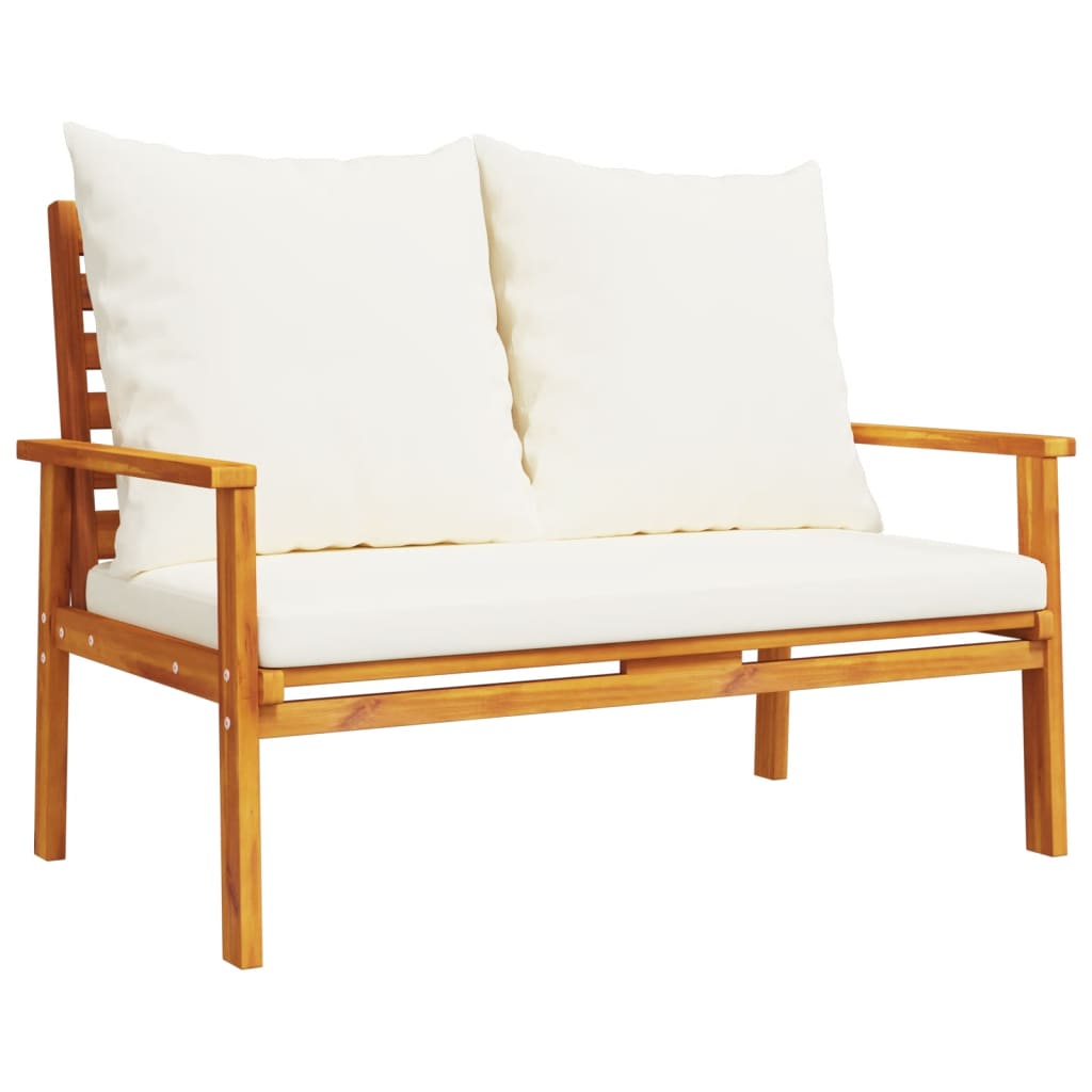Banco Sofá de Jardín Vidaxl Madera Maciza de Acacia 120 Cm Marrón