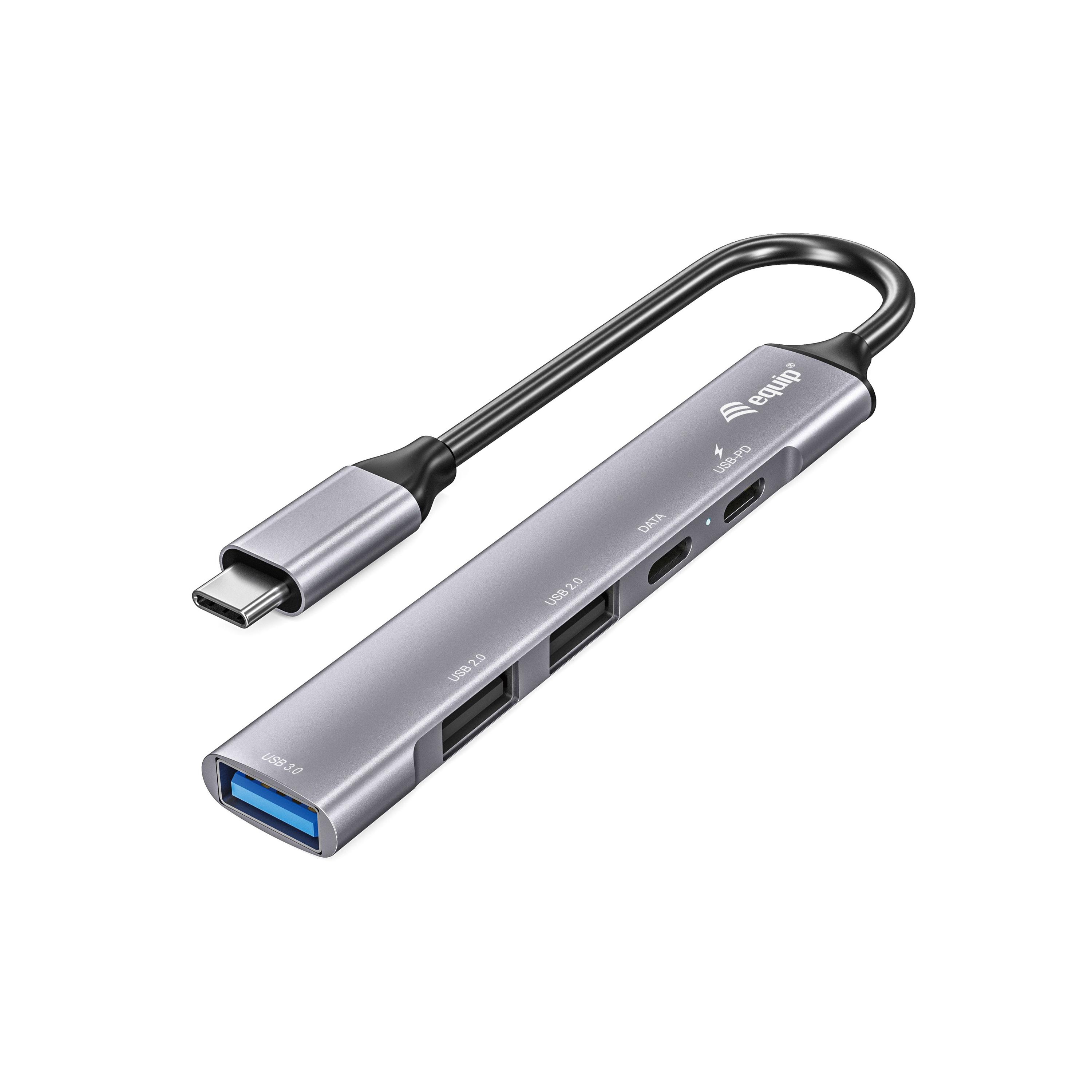 Equipment 128962 Usb 3.2 gen 1 (3.1 gen 1) type-c 5000 mbit/s interface hub silver
