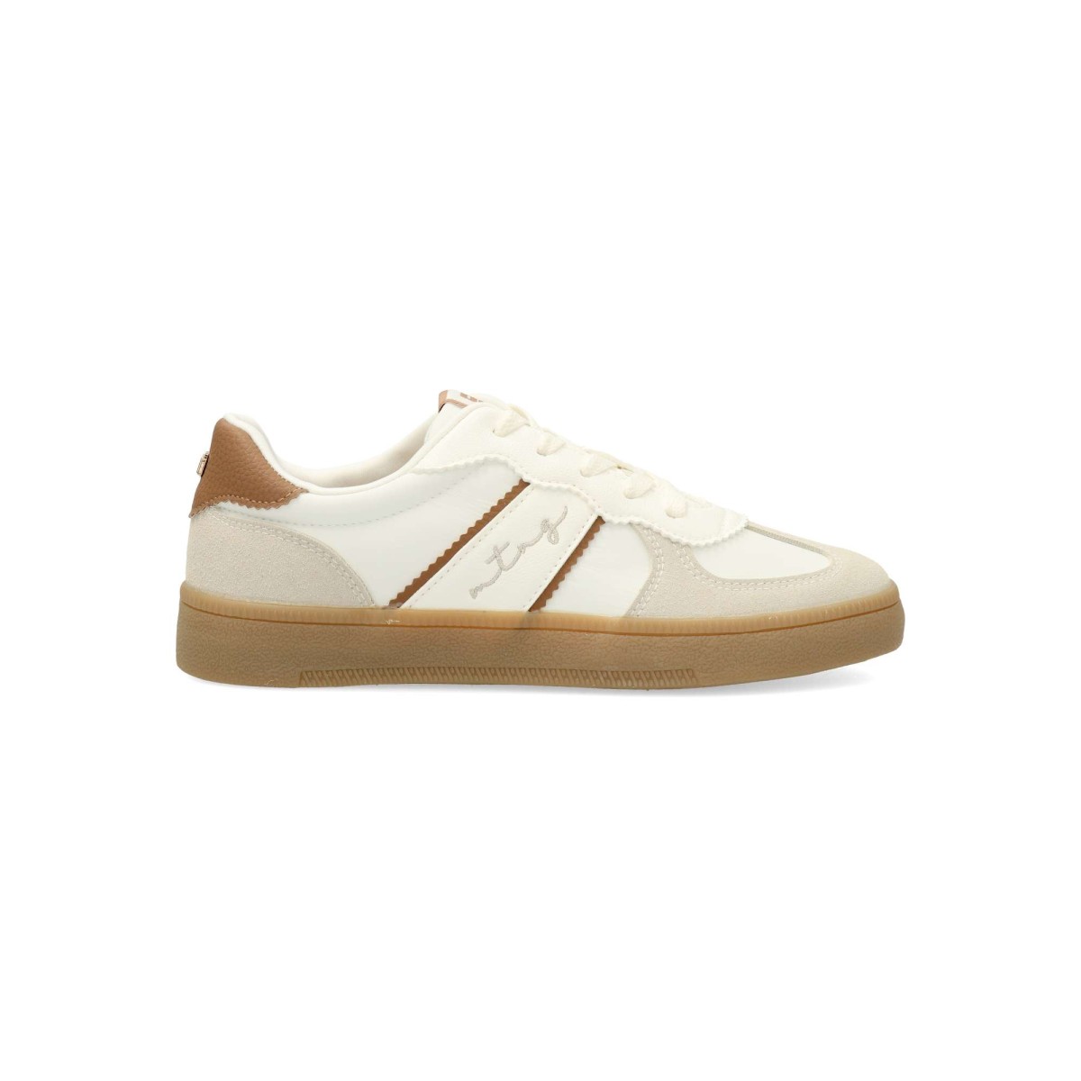 MTNG - Zapatillas deportivas Roy para mujer con diseño casual y suela de goma caramelo, plantilla acolchada y paneles texturizados