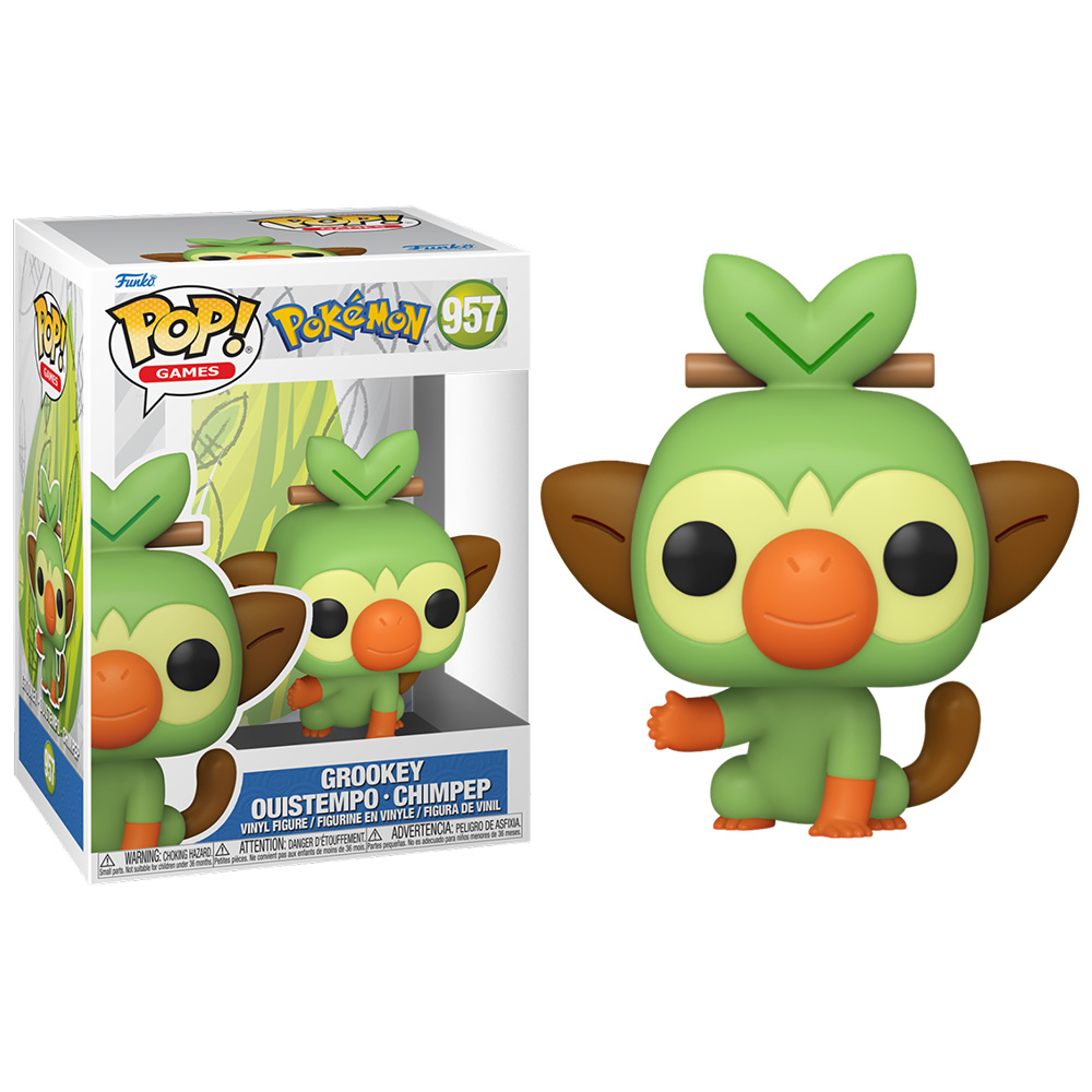 FUNKO POP! POKEMON - GROOKEY, 70976, Nº957, TIENDA CON LICENCIA OFICIAL