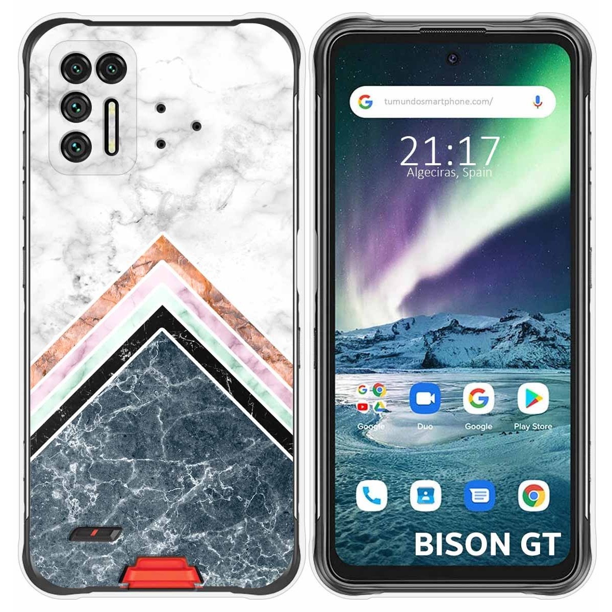 Funda Silicona para Umidigi Bison GT diseño Mármol 05 Dibujos
