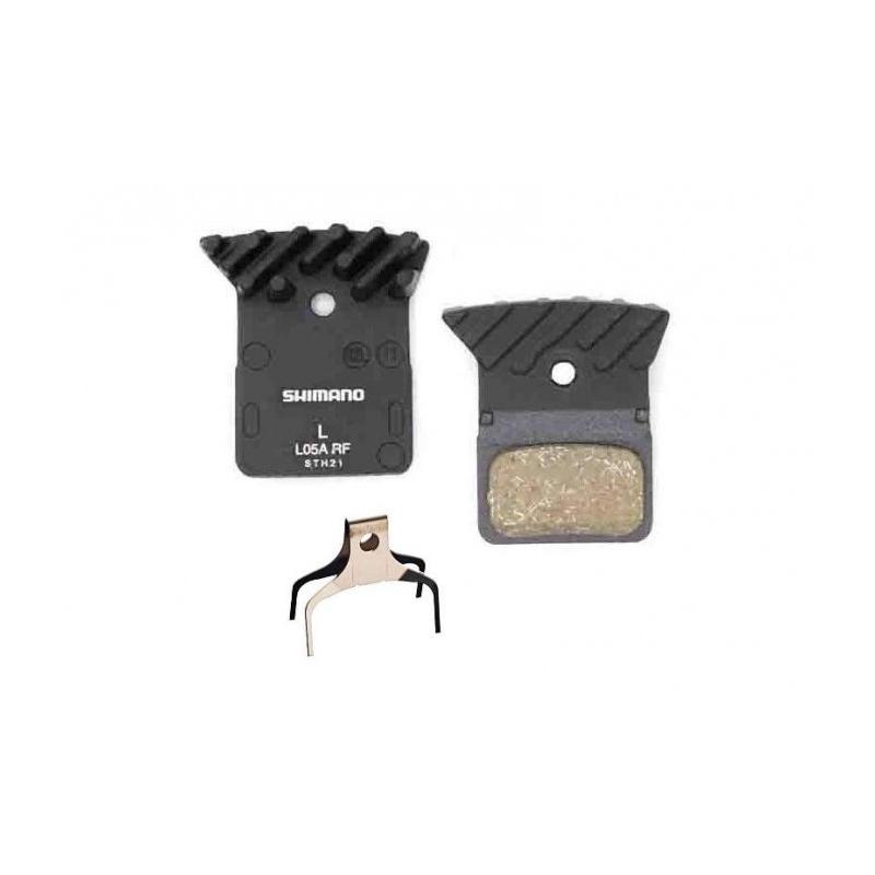 Shimano - Pastillas de freno resina L05A para bicicleta, incluye muelle, compatibles con sistemas de freno hidráulico y mecánico, ideal para ciclismo en carretera y montaña