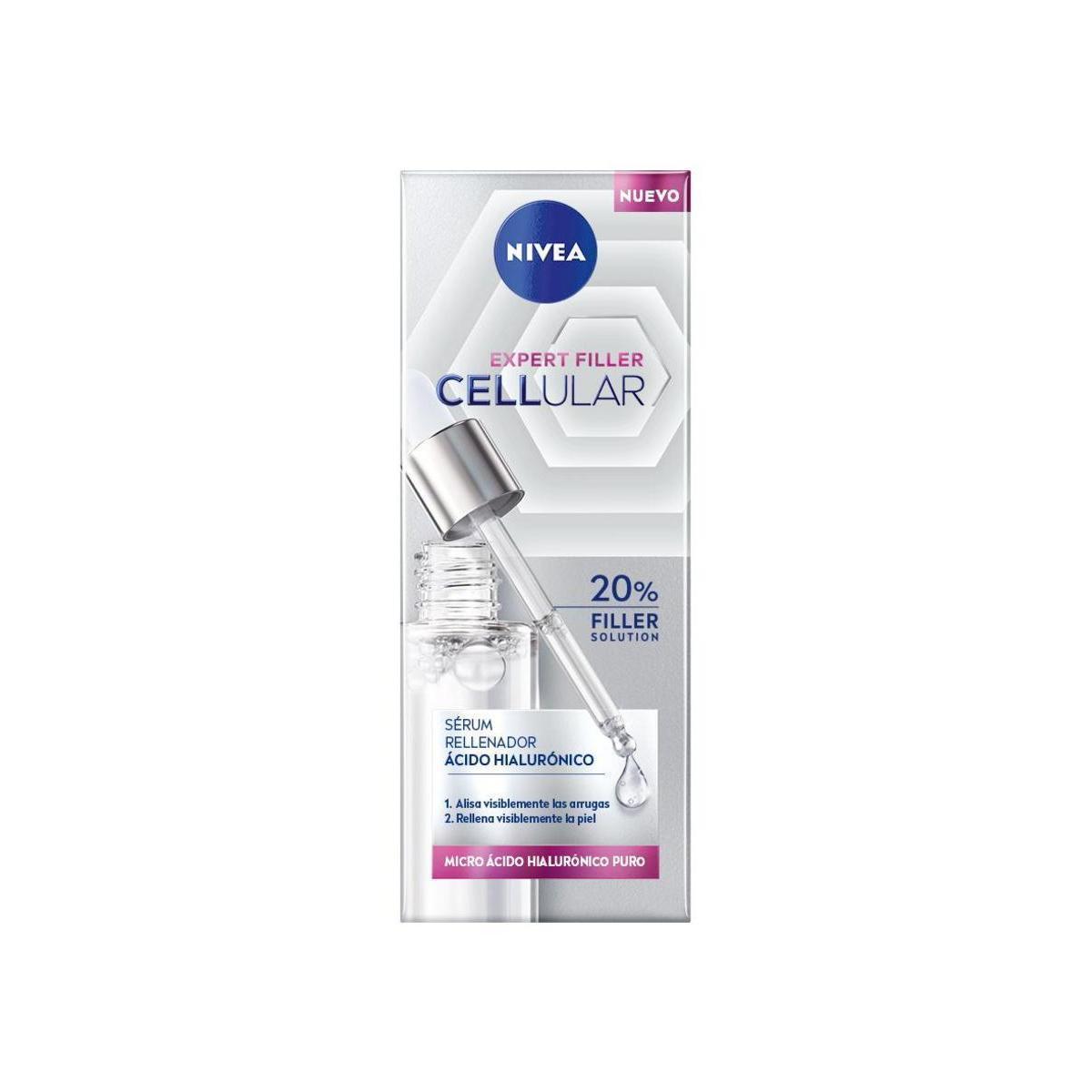 NIVEA Hyaluron Cellular Expert Filler Sérum Facial Rellenador Ácido Hialurónico 30ml