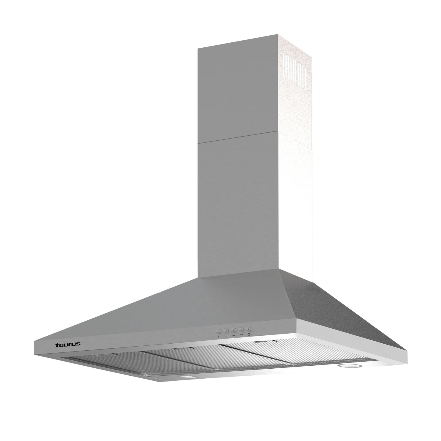 Campana Decorativa Piramidal TAURUS PR90IXAL 90cm 650m³/h Clase A Inox  | 927645000, 71dB, Niveles Extracción 3