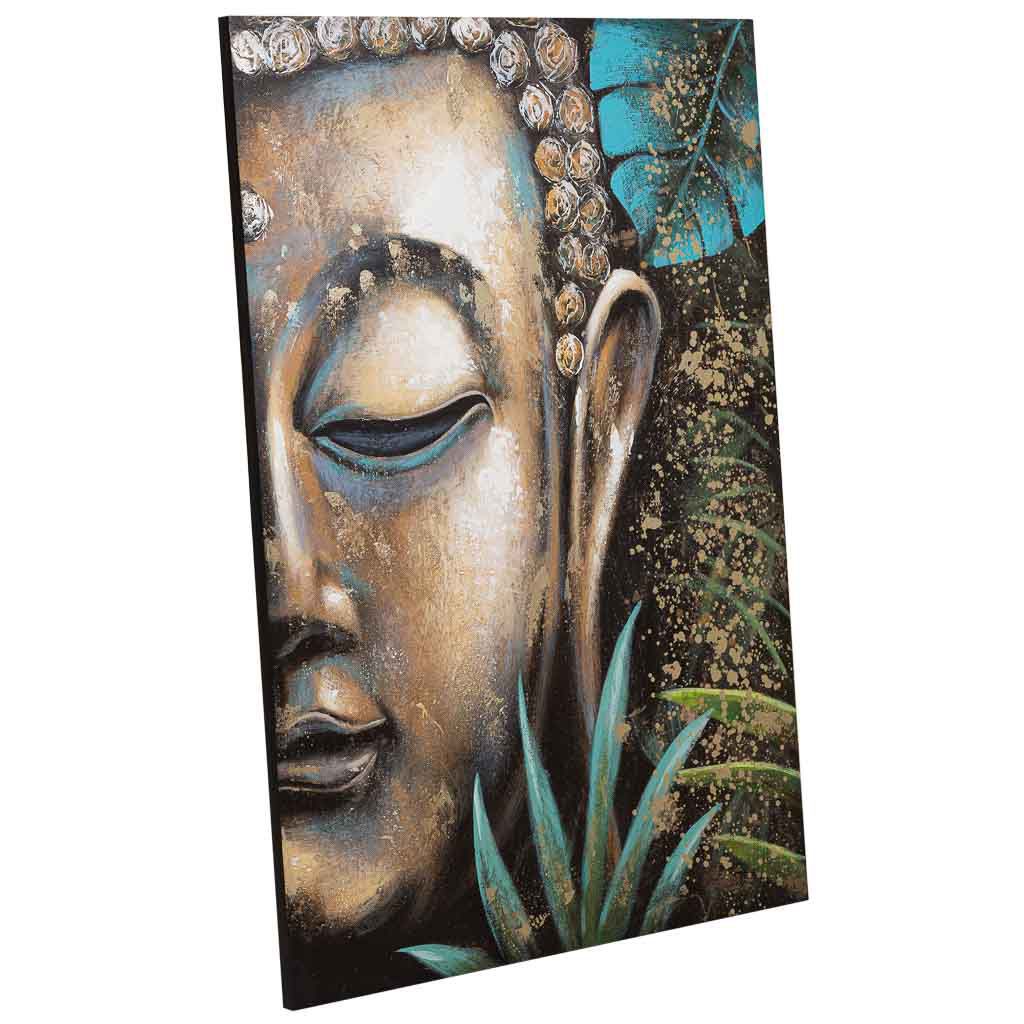 Cuadro Pintado A Mano Con Relieve Azul 120x80x3cm, El mejor complemento para tu hogar