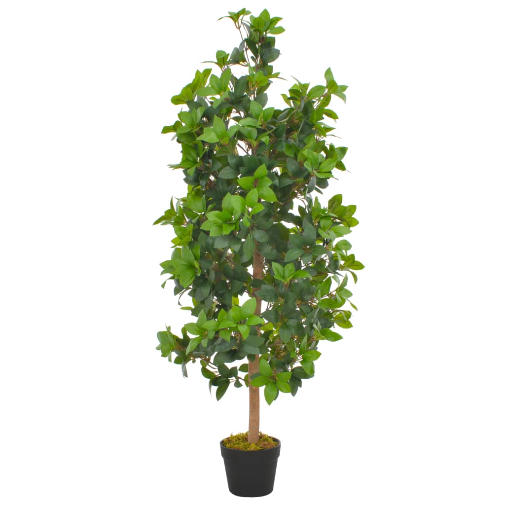 vidaXL Planta Artificial Árbol Laurel Decorativa Plástico Verde Maceta Dimensiones 40 cm (315 hojas), 120 cm (1350 hojas), 90 cm (885 hojas) y mas