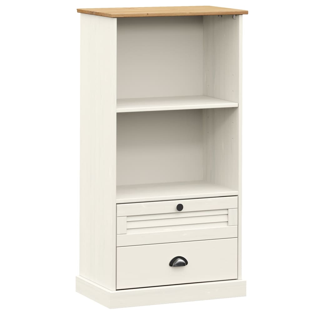 Vidaxl Librería VIGO Madera Maciza de Pino 60x35x114,5 Cm Marrón, Blanco, Gris